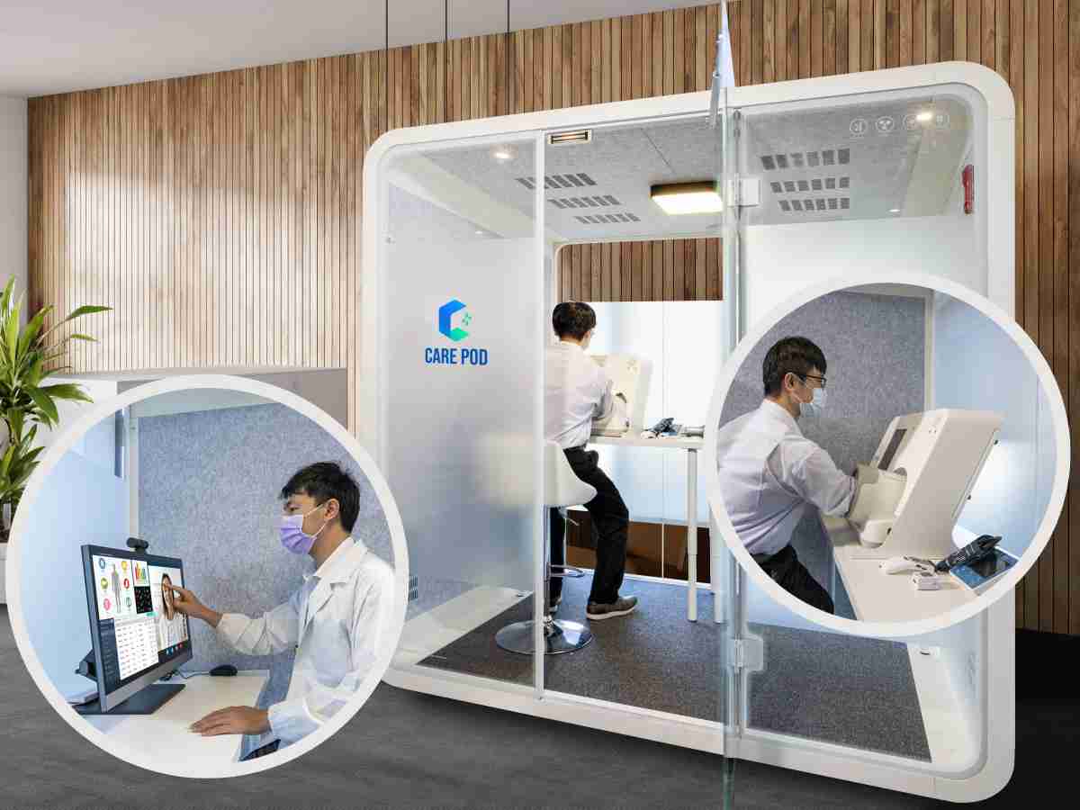 达擎于医疗科技展中展出＂远距诊疗舱＂，，以因应医疗数字化及社会高龄化趋势下、、、复诊及慢性病患等族群对于远距看诊需求逐渐升高所推出的创新整合方案。。。。多功能合一、、、高隐私性的远距诊疗舱可根据病患端与医师端的不同需求，，，，提供弹性化及客制化功能，，，节省医生和病患的精力及时间